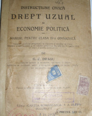 carte veche 1921 drept economie politica manual foto