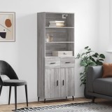 VidaXL Dulap &icirc;nalt, gri sonoma, 69,5x34x180 cm, lemn compozit