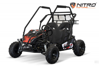 Buggy electric pentru 2 copii, Nitro Gokart 2000W 60V 20Ah, premium, culoare Rosie foto