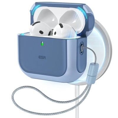 Husa Apple AirPods 4 ESR Orbit Hybrid HaloLock, albastru foto