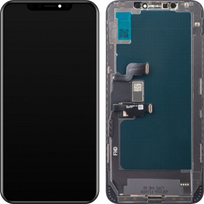 Display cu Touchscreen ZY pentru Apple iPhone XS Max, cu Rama, Versiune LCD In-Cell, Negru foto