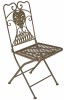 Scaun Fier Forjat Antik Green Pliabil, Lucrat Manual, Gradina/Terasa 92cm