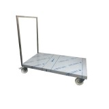 Carucior platforma din inox pentru transport marfa