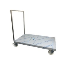 Carucior platforma din inox pentru transport marfa