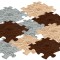 Covoras ortopedic senzorial puzzle Set Roots