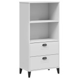 Cumpara ieftin Biblioteca &bdquo;VIKEN&rdquo;, alb, 60x35x123 cm, lemn prelucrat