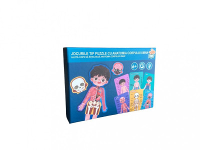 Puzzle educativ 30 piese - Corpul Omenesc - Baieti, 7Toys foto