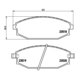Placute frana Hyundai Galloper I 08.91-07.98, Galloper 2 (Jk-01) 02.97-12.03, Fata, Brembo