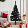 VidaXL Pom de Crăciun artificial pre-iluminat Negru 150 cm PVC 3397124