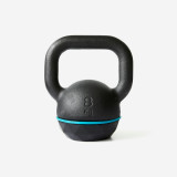 Ganteră Kettlebell din Fontă și Bază din Cauciuc - 8 kg, Corength