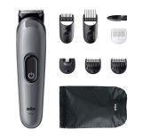 Aparat de tuns multifunctional Braun All-in-One Seria 3 AIO3540, 8-in-1, Lama ultra ascutita, 6 Piepteni, 1 Perie de curatare, 1 Saculet, 14 Setari