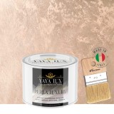 Vopsea Decorativă Interior Perla Luxury Roz Prafuit 0,5 Litri cu Fulgi Perlați, Pensulă Inclusă &ndash; Toro Decor