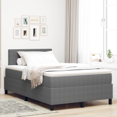 vidaXL Pat cu Somiera cu Saltea Gri Deschis Mic Doua Persoane ?esatura de Corduroy foto