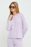 United Colors of Benetton pulover din amestec de lana femei, culoarea violet, light