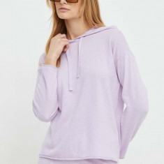 United Colors of Benetton pulover din amestec de lana femei, culoarea violet, light