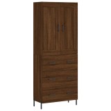 Dulap inalt, stejar maro, 69,5x34x180 cm, lemn compozit