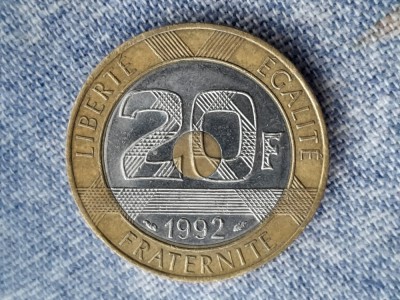 20 FRANCS 1992 MontSaintMichelle - franta foto