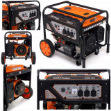 Generator curent 6.5kW 6500W 3x230V 1x12V motor benzina (KD3121), Kraft&amp;Dele
