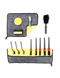 Set de perie, burete si microfibră Amio Car detailing brush set 14 buc