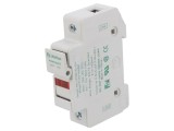 Clemă siguranțe 10x38mm șină DIN 30A