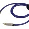 Cablu RCA 1m, aurit, albastru