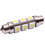 Bec 12 Led SMD Sofit 42MM 5050 6V Alba 360&deg; Cod PT74 130618-14