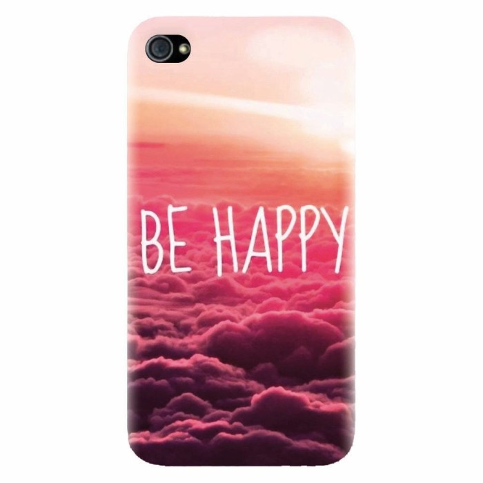Husa silicon pentru Apple Iphone 4 / 4S, Be Happy Puffy Clouds