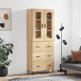 vidaXL Dulap &icirc;nalt, stejar sonoma, 69,5x34x180 cm, lemn compozit