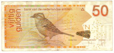 SV * Antilele Olandeze / Curasao 50 GULDEN 2016 - VF foto