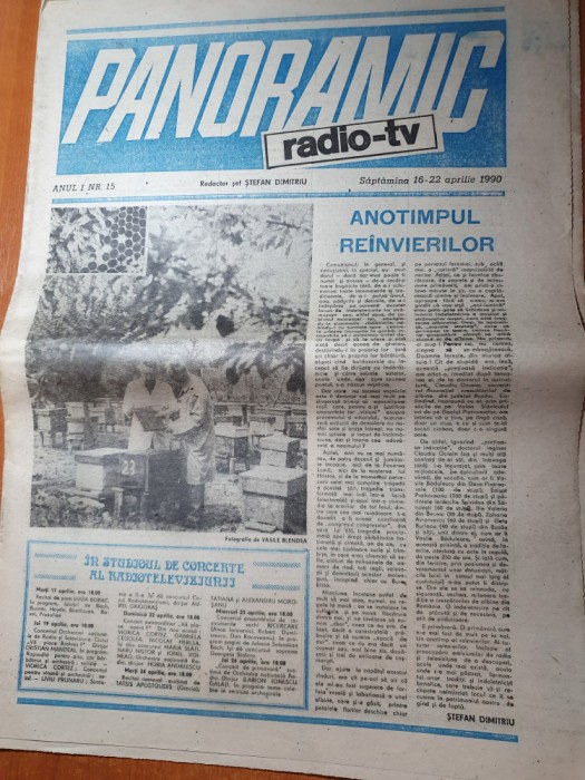 panoramic radio tv 16-22 aprilie 1990