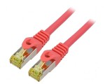 Cablu Patch S/FTP 6a 1m 27AWG LSZH Roșu 8 Fire, Lanberg