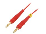 Cablu de Masurare ST&Auml;UBLI 2m Rosu 19A Mufa Banana 4mm Aurit PVC 30V AC / 60V DC