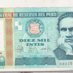 bnk bn Peru 10000 intis 1988