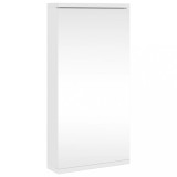 Cumpara ieftin Dulap de colt cu oglinda pentru baie, alb, 30x24x60 cm