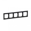 Rama ornament 5 posturi Legrand Suno negru calibrat 721575