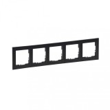 Rama ornament 5 posturi Legrand Suno negru calibrat 721575