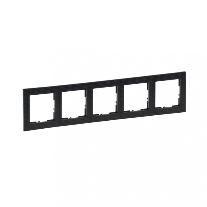 Rama ornament 5 posturi Legrand Suno negru calibrat 721575