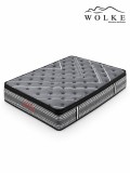 Saltea ortopedica Wolke Pocket Spring Latex 160x200x25 cm, cu arcuri individuale, latex de 2 cm si spuma confort 2 cm, fermitate medie