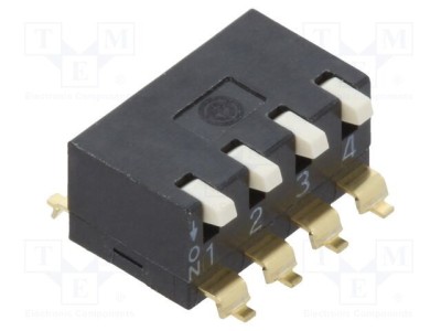 Comutator DIP-SWITCH 4 Sec&amp;Aring;&amp;pound;iuni ON-OFF 0,025A/24VDC OMRON foto