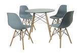 Set Masa DA151Grey, 80x75 cm 4 Scaune, 46x55x83 cm, DA232, Grey