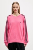 adidas Originals pulover Holiday culoarea roz, light, JX7811