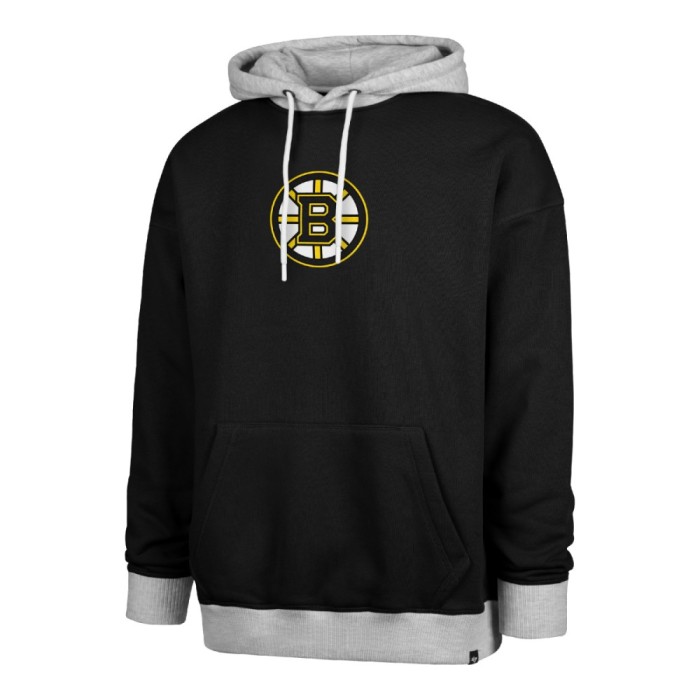 Boston Bruins hanorac de bărbați cu glugă 47 Patch Drop Shoulder Hood black - M