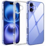 BestCase&reg; Husa Clear Silicon 2MM, Compatibila Cu Apple iPhone 16 Plus, Antisoc,