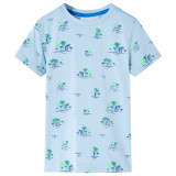Tricou pentru copii, albastru deschis, 140 GartenMobel Dekor, vidaXL