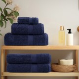 vidaXL Prosoape de baie 10 pcs Bleumarin 15 x 21 cm Bumbac