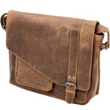 Geanta barbati messenger din piele naturala Top Grain, Tip Postas, Greenwood&reg; , 35 x27x12 cm