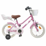vidaXL Bicicletă pentru Copii 16 Inci pentru 4-6 ani Roz deschis 42009223