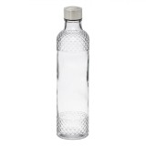 Sticlă Apă, Model Diamond, Capac Metalic, Capacitate 1L, Transparent, Oem