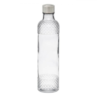 Sticlă Apă, Model Diamond, Capac Metalic, Capacitate 1L, Transparent foto