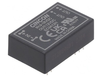 Convertor DC/DC 3W 9-18V la 12V 250mA DIP24 foto